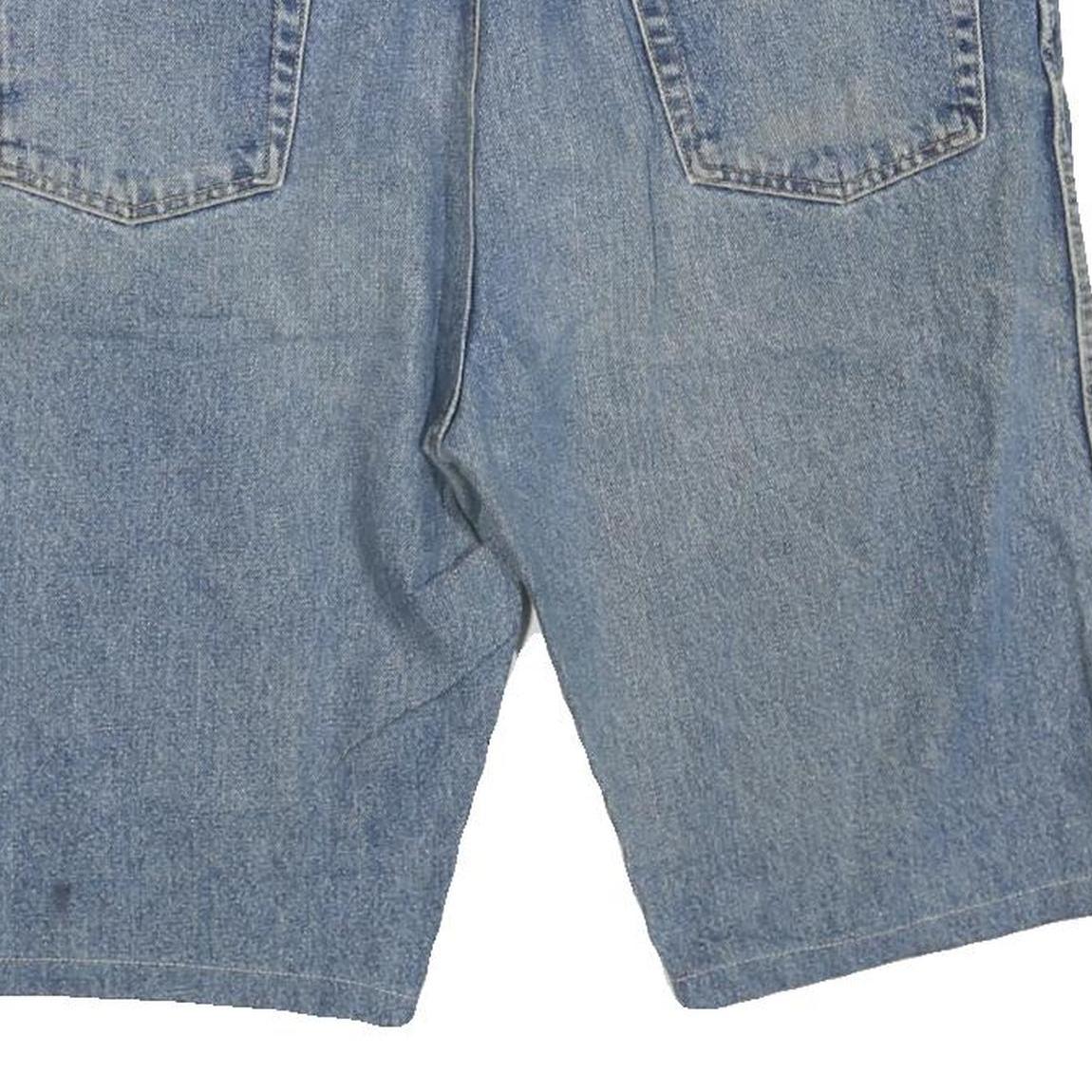 WRANGLER Mens Denim Blue Cotton Blend Casual Shorts L W38 Relaxed Fit