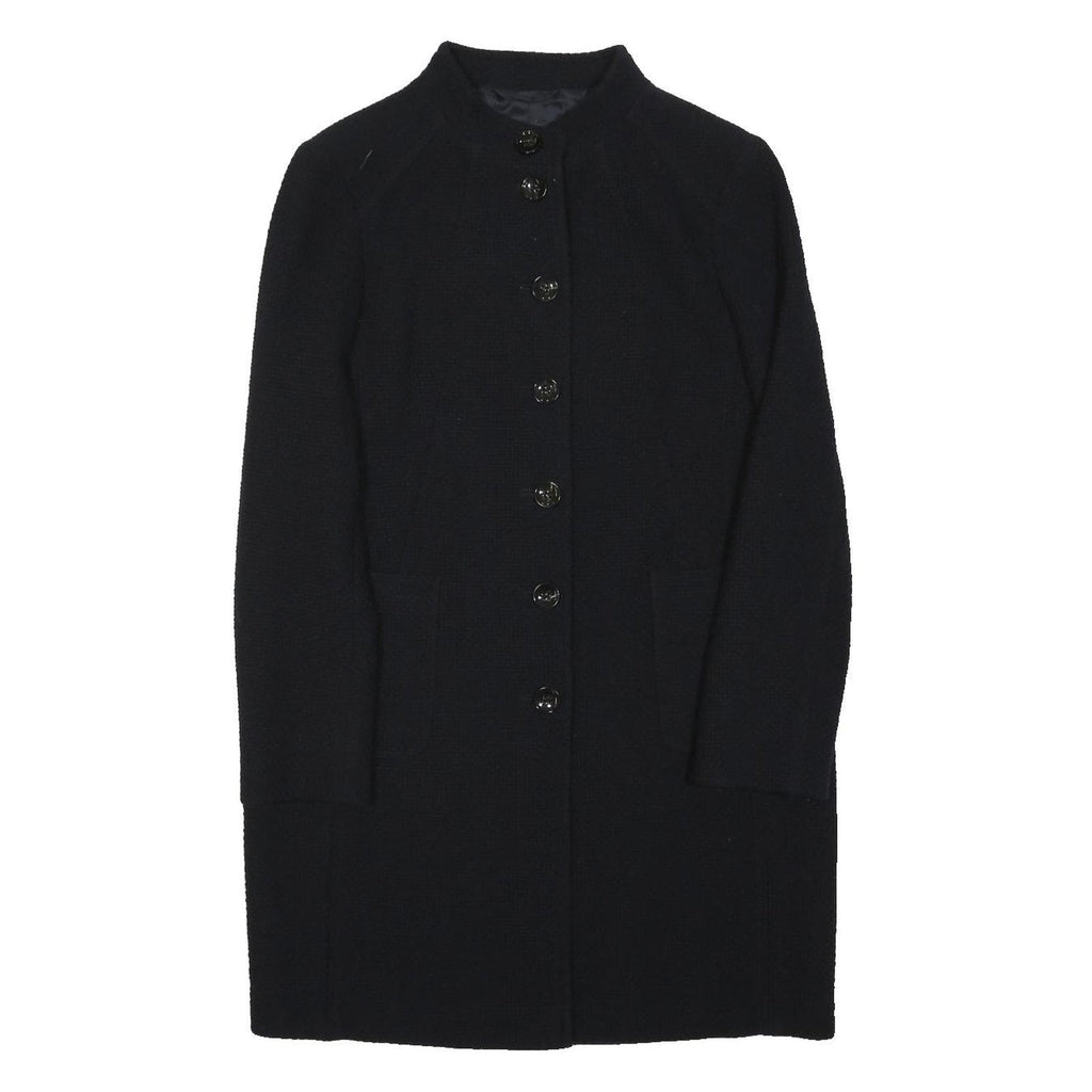 BOGNER Womens Black Classic Jacket M Cotton Blend Button Plain Elegant Outerwear