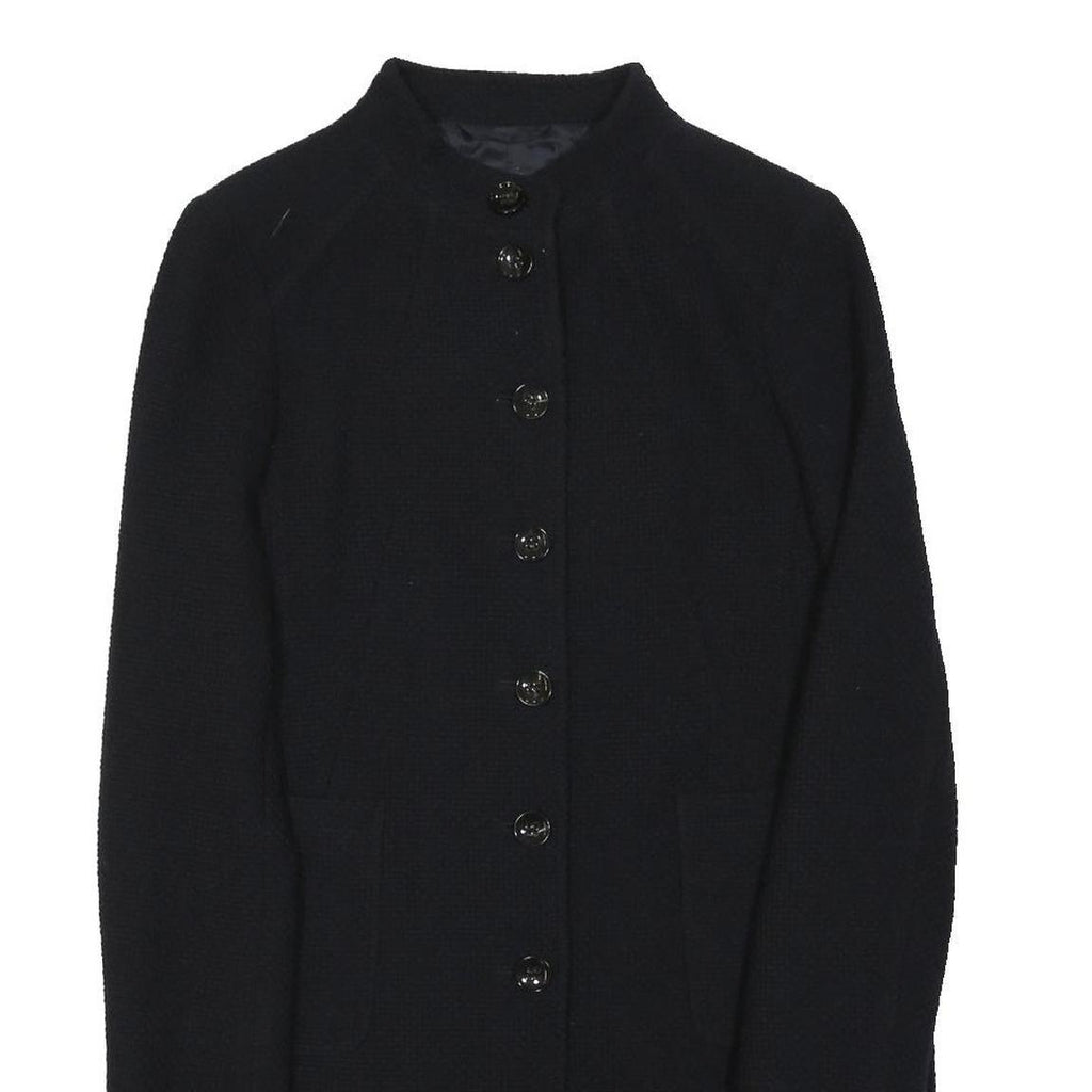 BOGNER Womens Black Classic Jacket M Cotton Blend Button Plain Elegant Outerwear