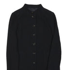 BOGNER Womens Black Classic Jacket M Cotton Blend Button Plain Elegant Outerwear