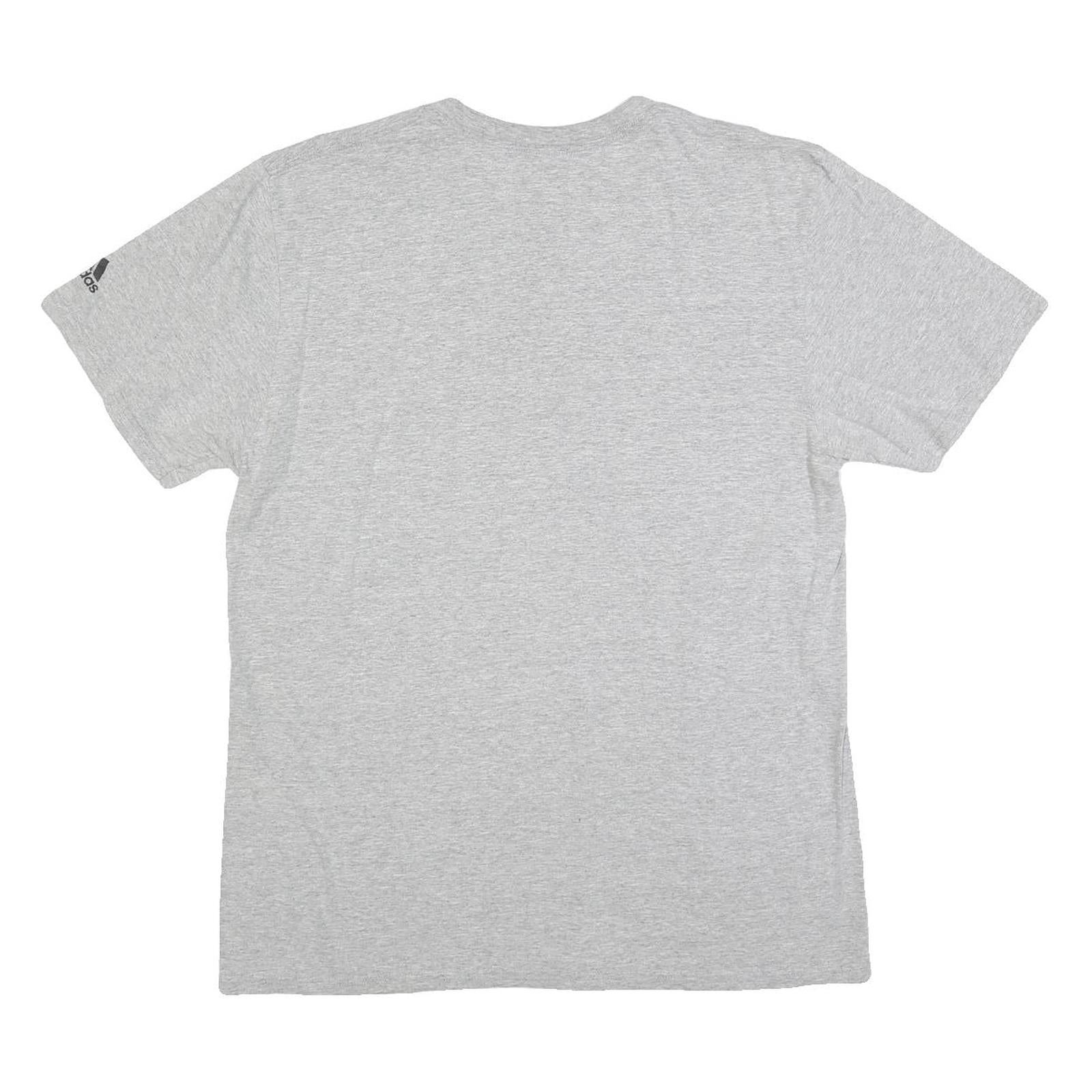 ADIDAS Mens Grey Impact Player Graphic T-Shirt L Short Sleeve Crew Neck