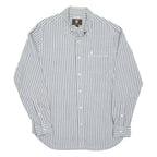 TIMBERLAND Mens Shirt Grey Striped Long Sleeve L