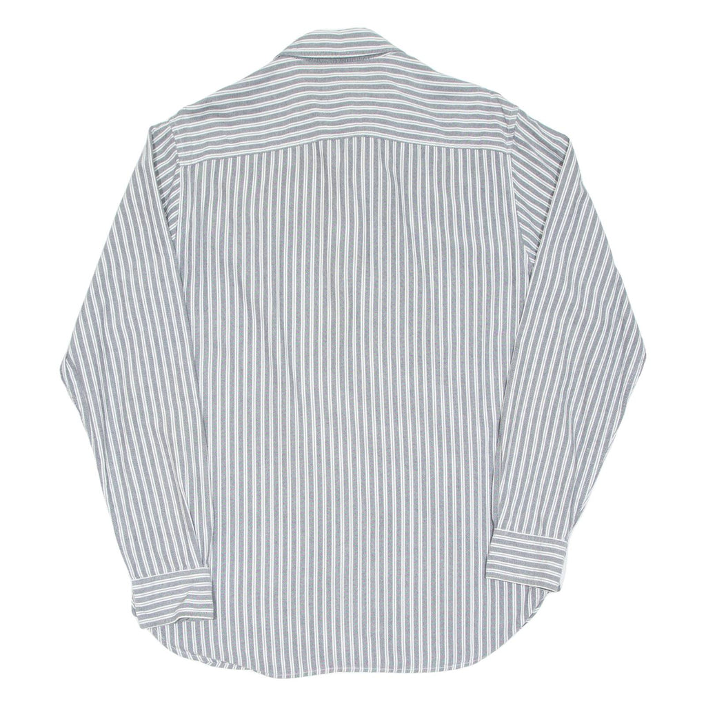TIMBERLAND Mens Shirt Grey Striped Long Sleeve L