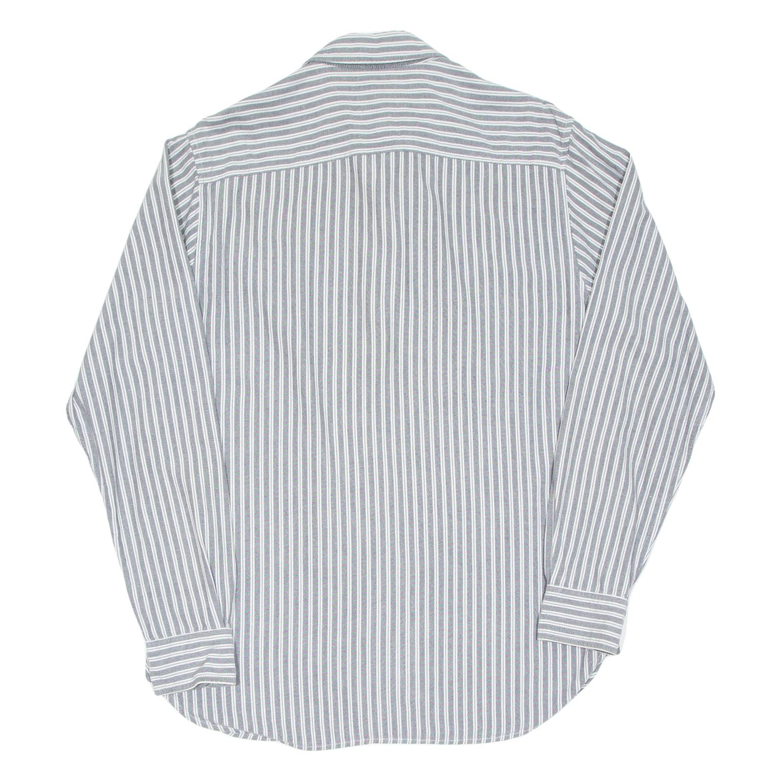 TIMBERLAND Mens Shirt Grey Striped Long Sleeve L