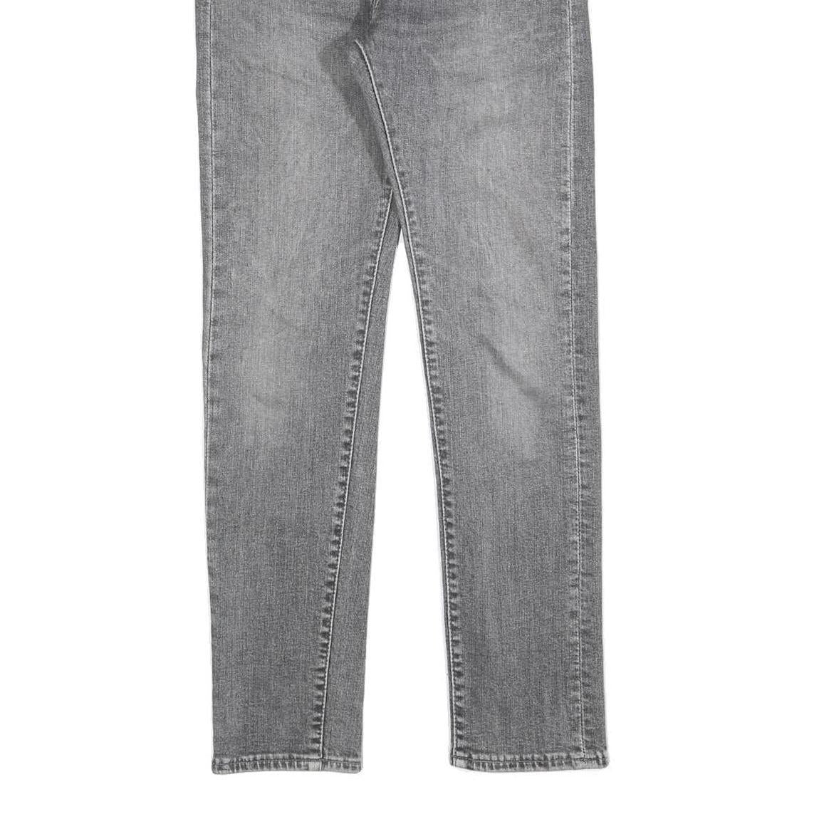 LEVI'S 510 BIG E Mens Jeans Grey Slim Skinny Denim Raw W28 L30 Vintage Style