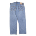 LEVI'S 501 Mens Jeans Blue Regular Straight Denim Light W34 L27 Classic Button