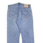 LEVI'S 501 Mens Jeans Blue Regular Straight Denim Light W34 L27 Classic Button