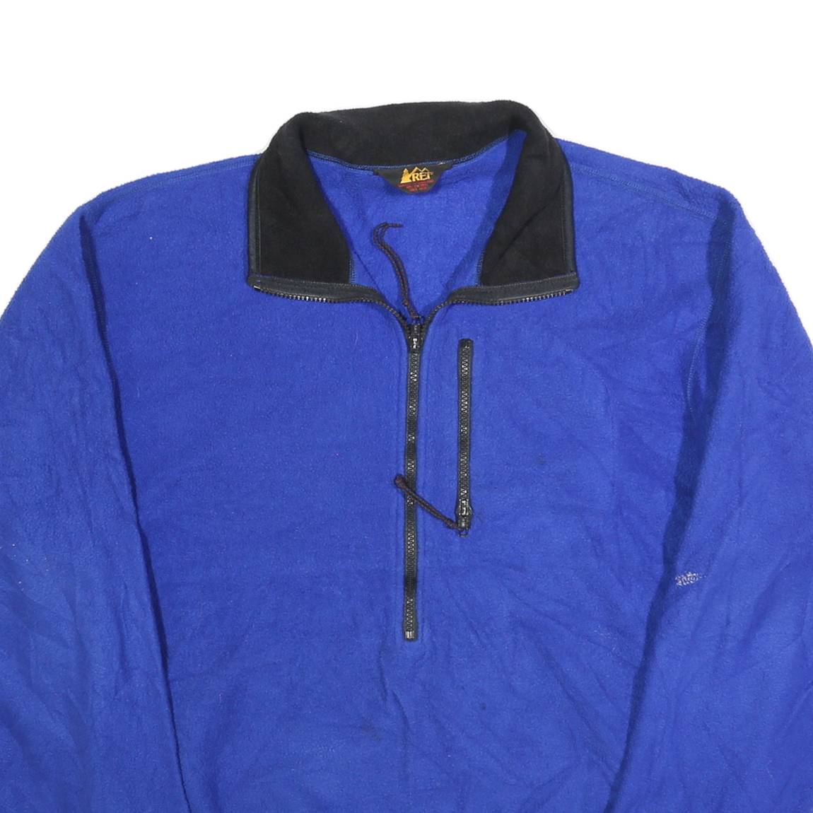 REI Mens Blue Pullover Plain Crew Neck Basic Knit L Outdoor Casual Jumper