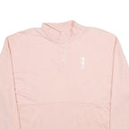 CHAMPION Womens Pink Quarter Zip Sweatshirt L Cotton Blend Pullover Casual