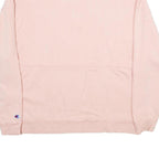 CHAMPION Womens Pink Quarter Zip Sweatshirt L Cotton Blend Pullover Casual
