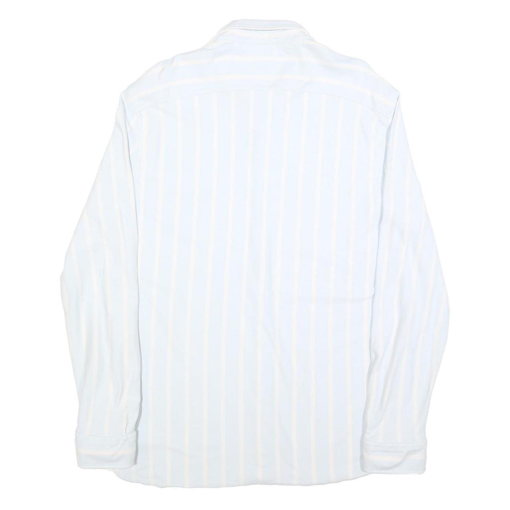 TOMMY HILFIGER Mens White & Cream Stripe Shirt 2XL Classic Button Down Cotton