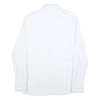 TOMMY HILFIGER Mens White & Cream Stripe Shirt 2XL Classic Button Down Cotton