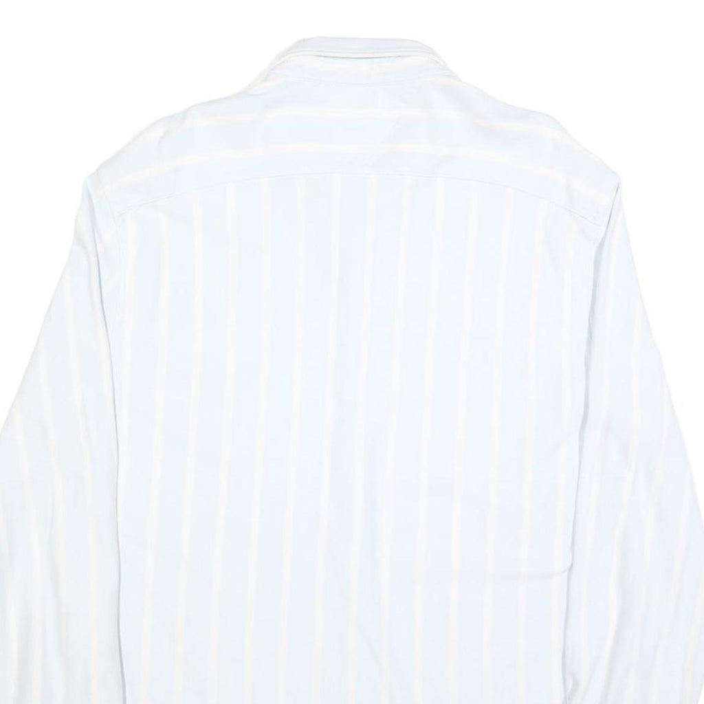 TOMMY HILFIGER Mens White & Cream Stripe Shirt 2XL Classic Button Down Cotton