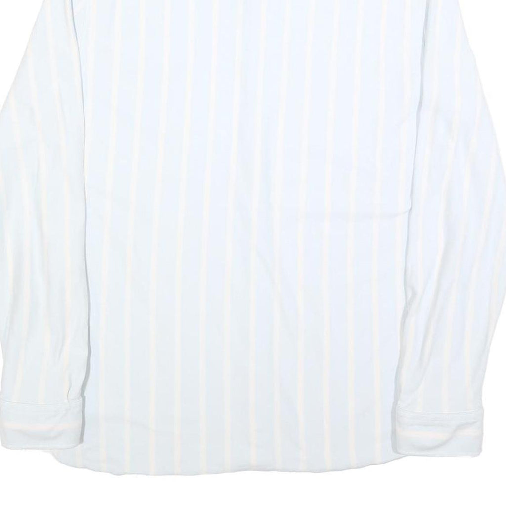 TOMMY HILFIGER Mens White & Cream Stripe Shirt 2XL Classic Button Down Cotton