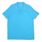 LOTTO Mens Blue Polo Shirt XL Cotton Short Sleeve Plain Casual