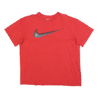 NIKE Mens Red Graphic T-Shirt 2XL Short Sleeve Crew Neck Casual Sportswear