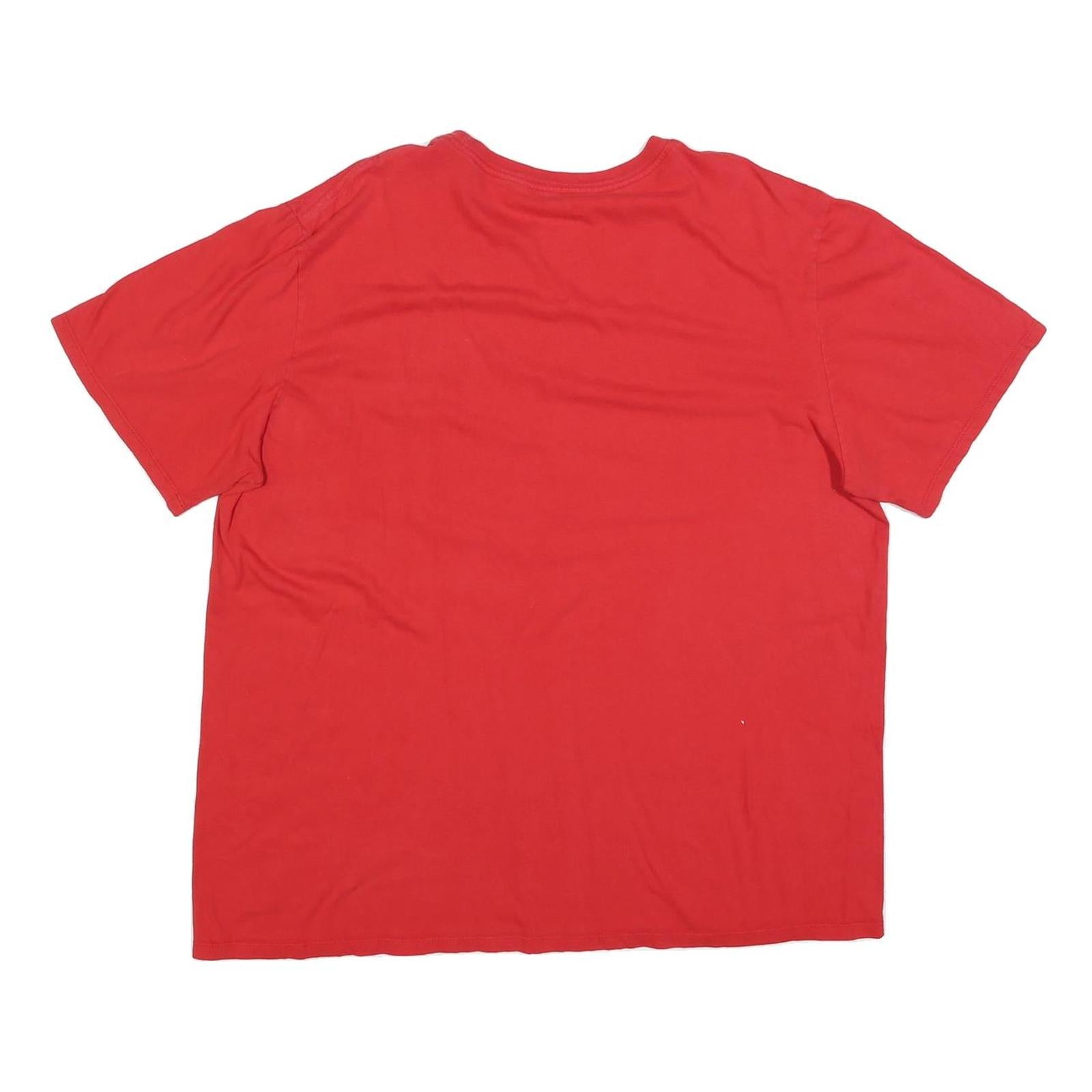 NIKE Mens Red Graphic T-Shirt 2XL Short Sleeve Crew Neck Casual Sportswear