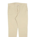DIESEL Mens Cotton Blend Beige Slim Tapered Trousers W32 L30 Casual Zip Closure