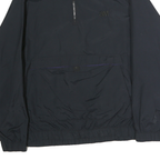 HOLLOWAY Mens Black Nylon Track Jacket L Zip Plain Casual Sportswear