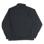 HOLLOWAY Mens Black Nylon Track Jacket L Zip Plain Casual Sportswear