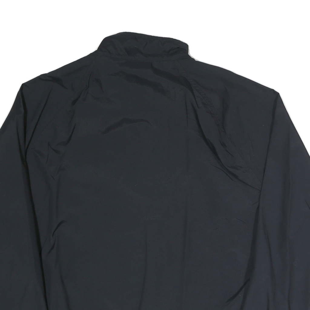 HOLLOWAY Mens Black Nylon Track Jacket L Zip Plain Casual Sportswear