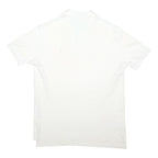 POLO RALPH LAUREN Mens White Cotton Blend Short Sleeve Plain M Classic Logo Polo