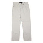 CALVIN KLEIN JEANS Mens White Regular Straight Denim W32 L31 Cotton Blend Button