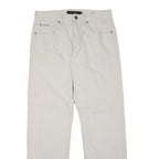 CALVIN KLEIN JEANS Mens White Regular Straight Denim W32 L31 Cotton Blend Button
