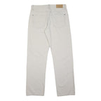 CALVIN KLEIN JEANS Mens White Regular Straight Denim W32 L31 Cotton Blend Button
