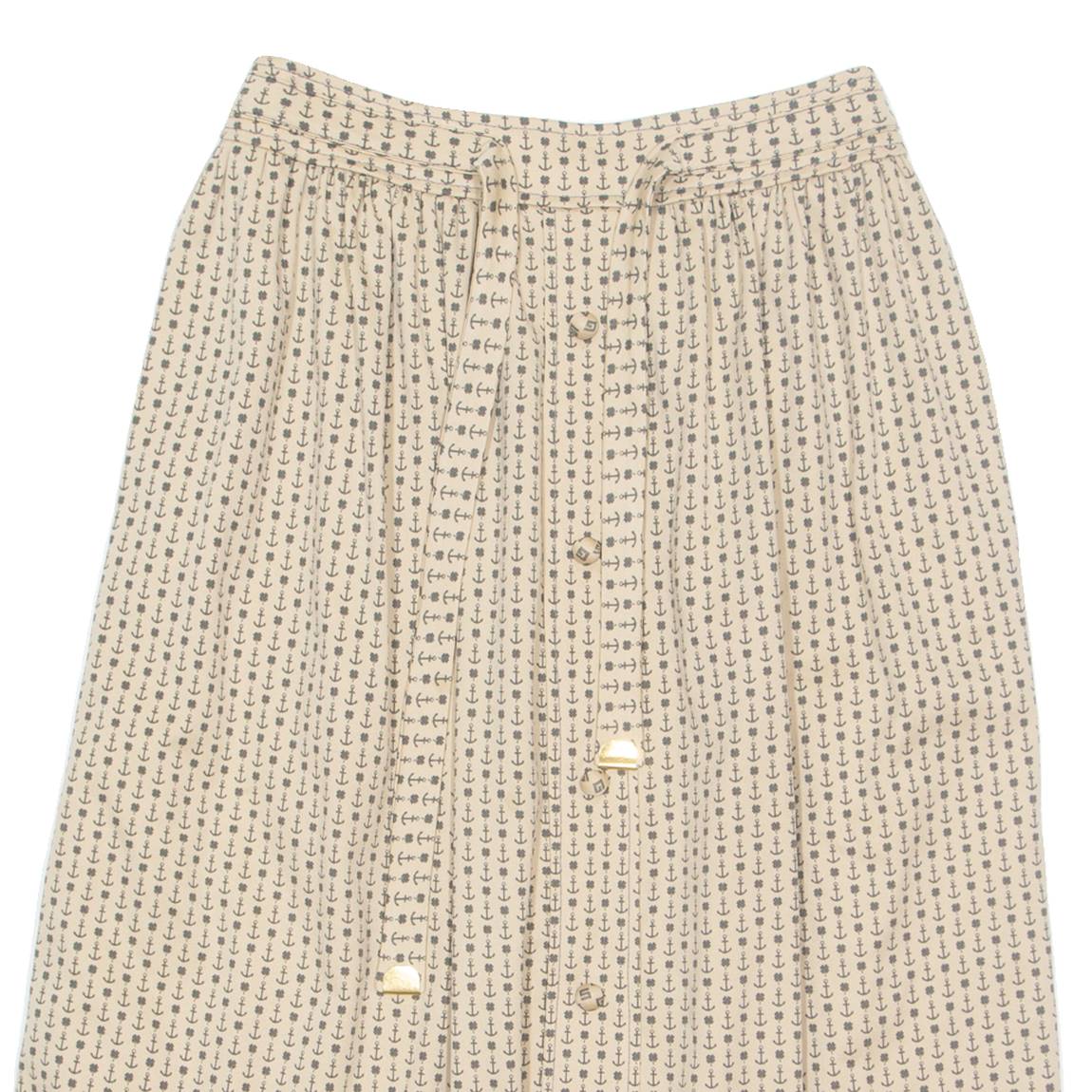 GENY SPICHMANN Womens Maxi Skirt Beige Knee Length Crazy Pattern M