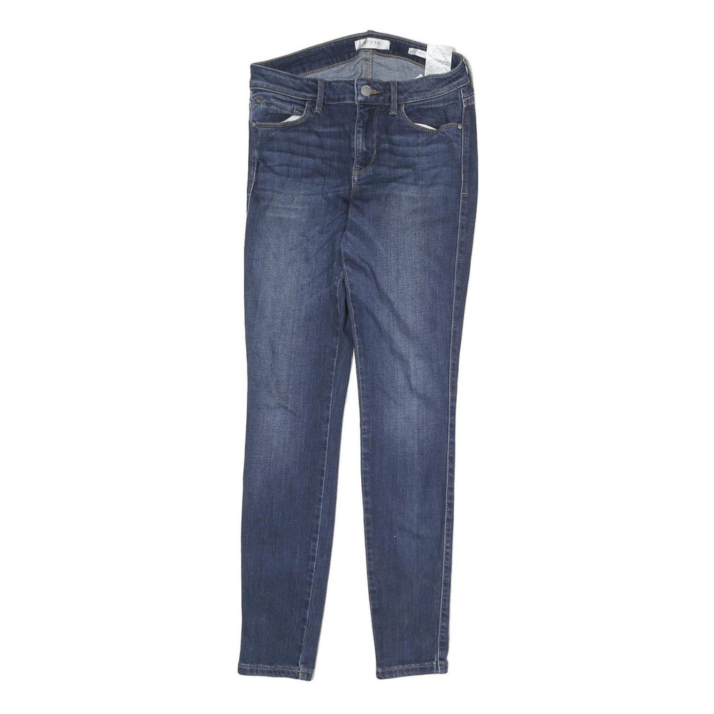 GUESS Mens Jeans Blue Slim Skinny Denim Medium W28 L29 Stylish Zip Closure