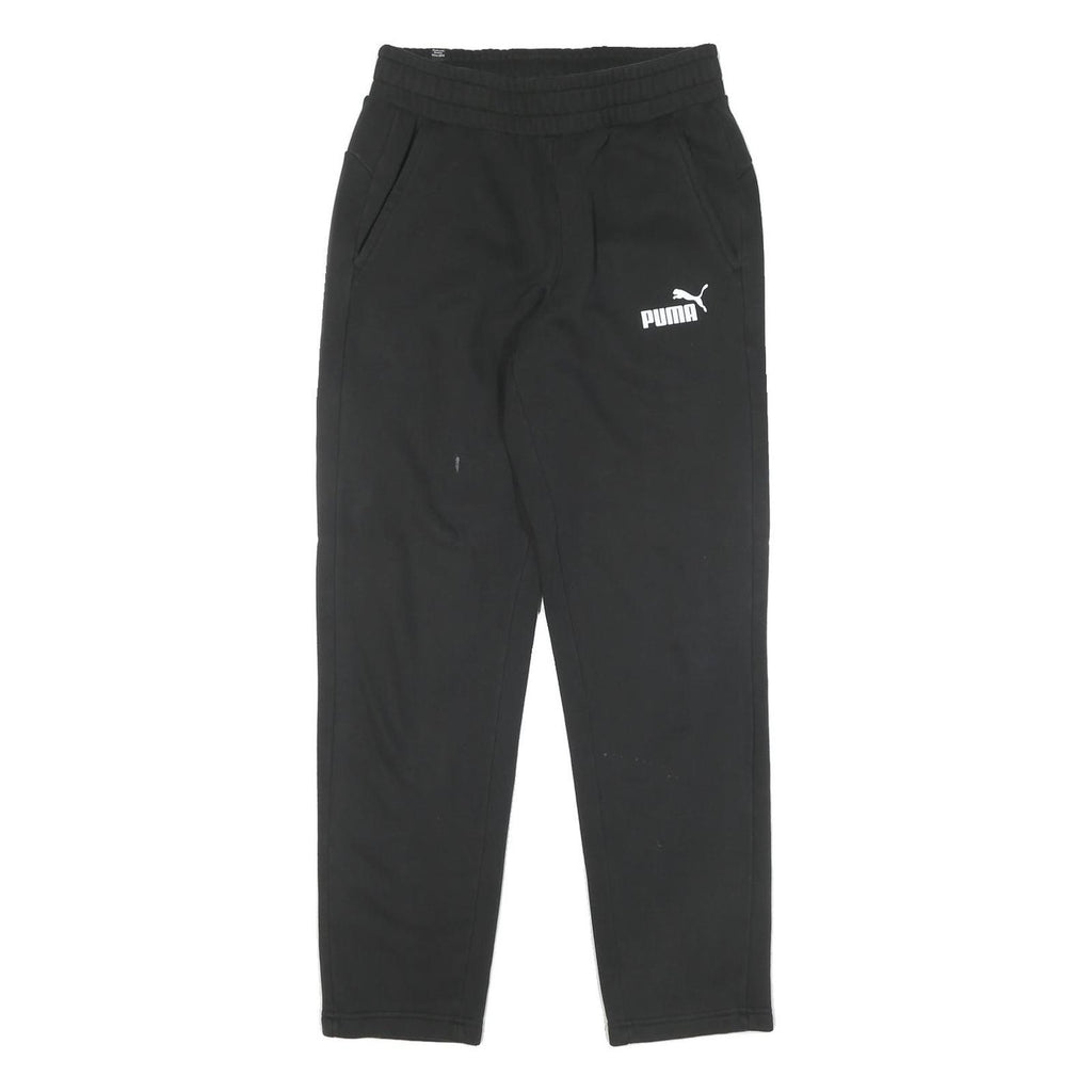 PUMA Mens Joggers Black S W28 L30 Slim Tapered Fit Logo Print Casual Wear