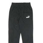 PUMA Mens Joggers Black S W28 L30 Slim Tapered Fit Logo Print Casual Wear