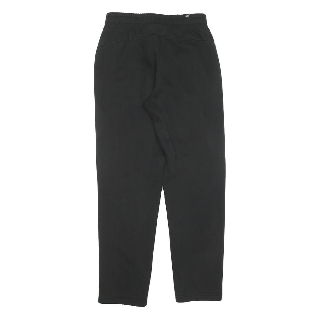 PUMA Mens Joggers Black S W28 L30 Slim Tapered Fit Logo Print Casual Wear