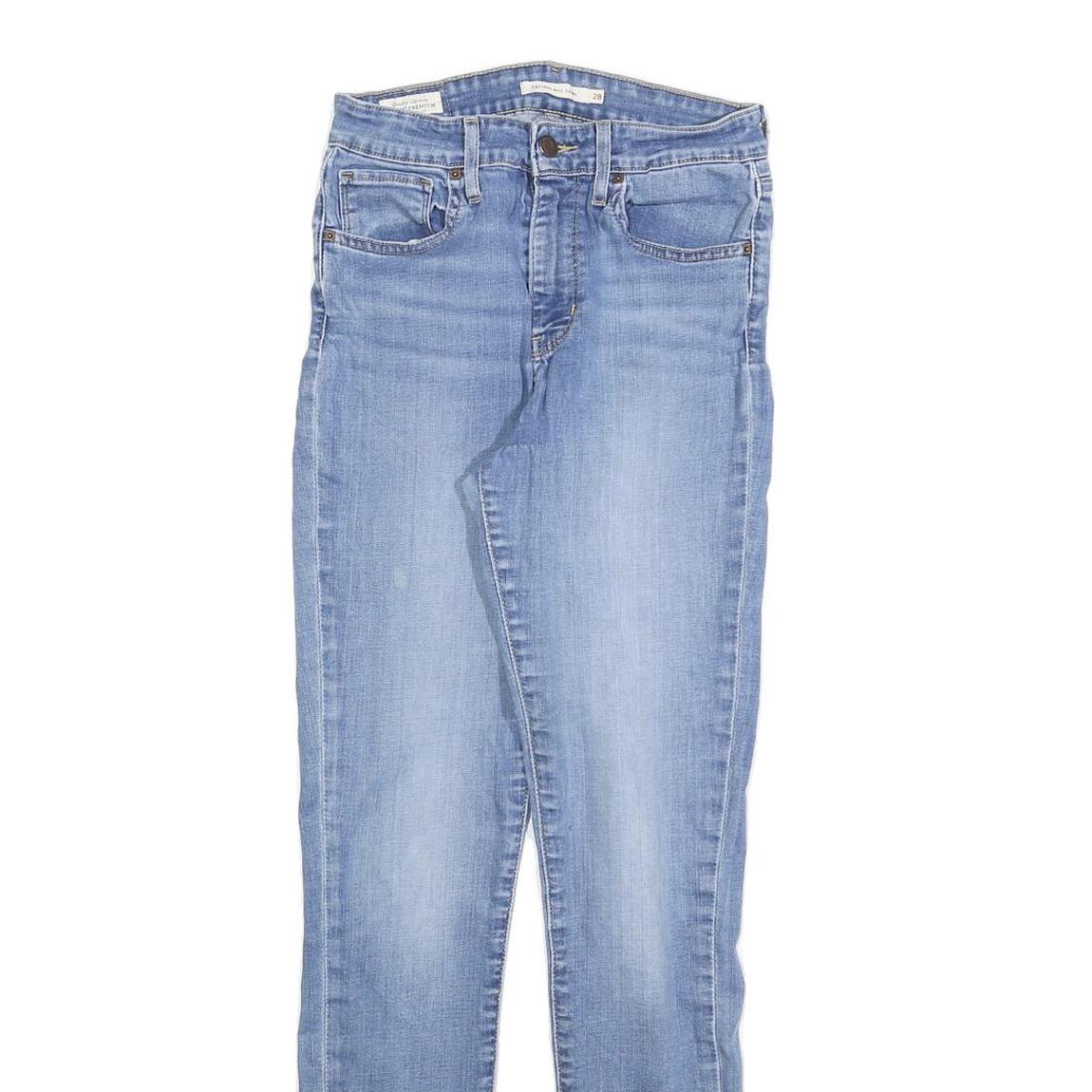 LEVI'S 721 Womens Jeans Blue Slim Skinny Denim Light W28 L30 Stretch Cotton