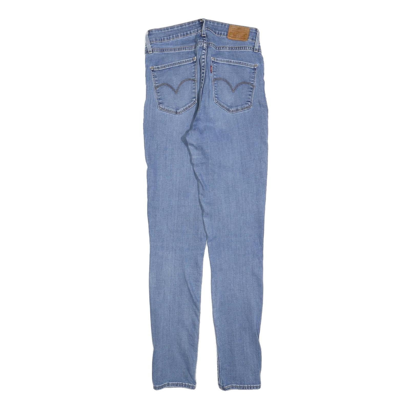 LEVI'S 721 Womens Jeans Blue Slim Skinny Denim Light W28 L30 Stretch Cotton