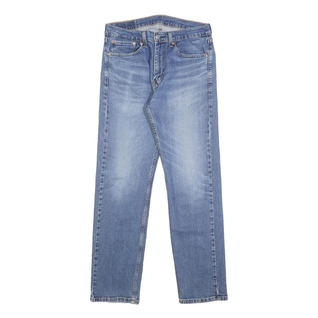 LEVI'S 505 Mens Jeans Blue Regular Straight Denim Medium W32 L32 Classic Fit Zip