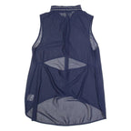 FIRETRAP Sheer Womens Shirt Blue Collared Sleeveless L