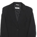 MARELLA Womens Black Wool Blend Blazer Jacket UK 10 Classic Tailored Button