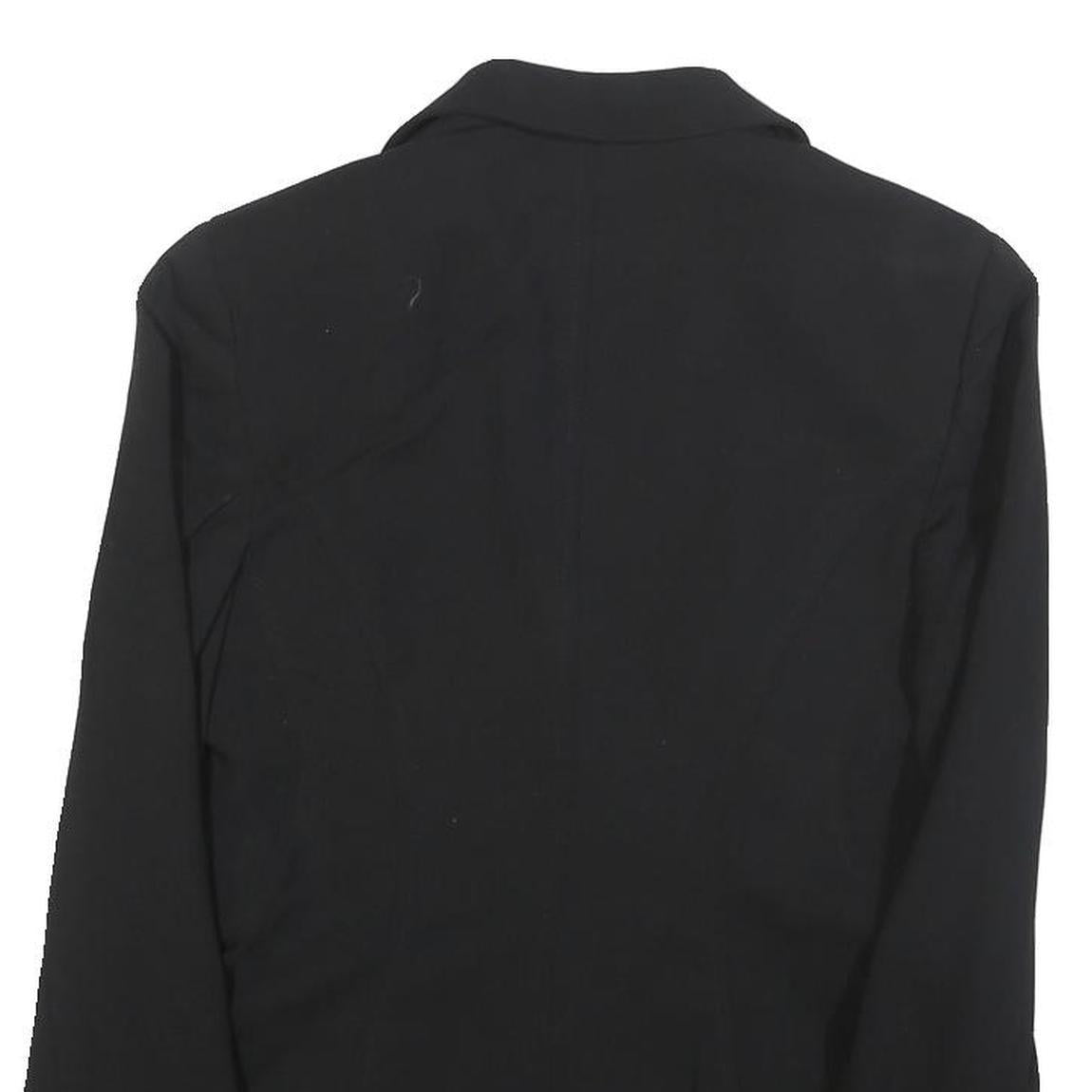 MARELLA Womens Black Wool Blend Blazer Jacket UK 10 Classic Tailored Button