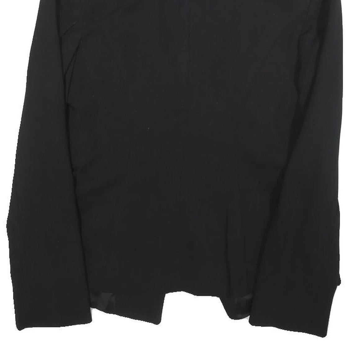 MARELLA Womens Black Wool Blend Blazer Jacket UK 10 Classic Tailored Button