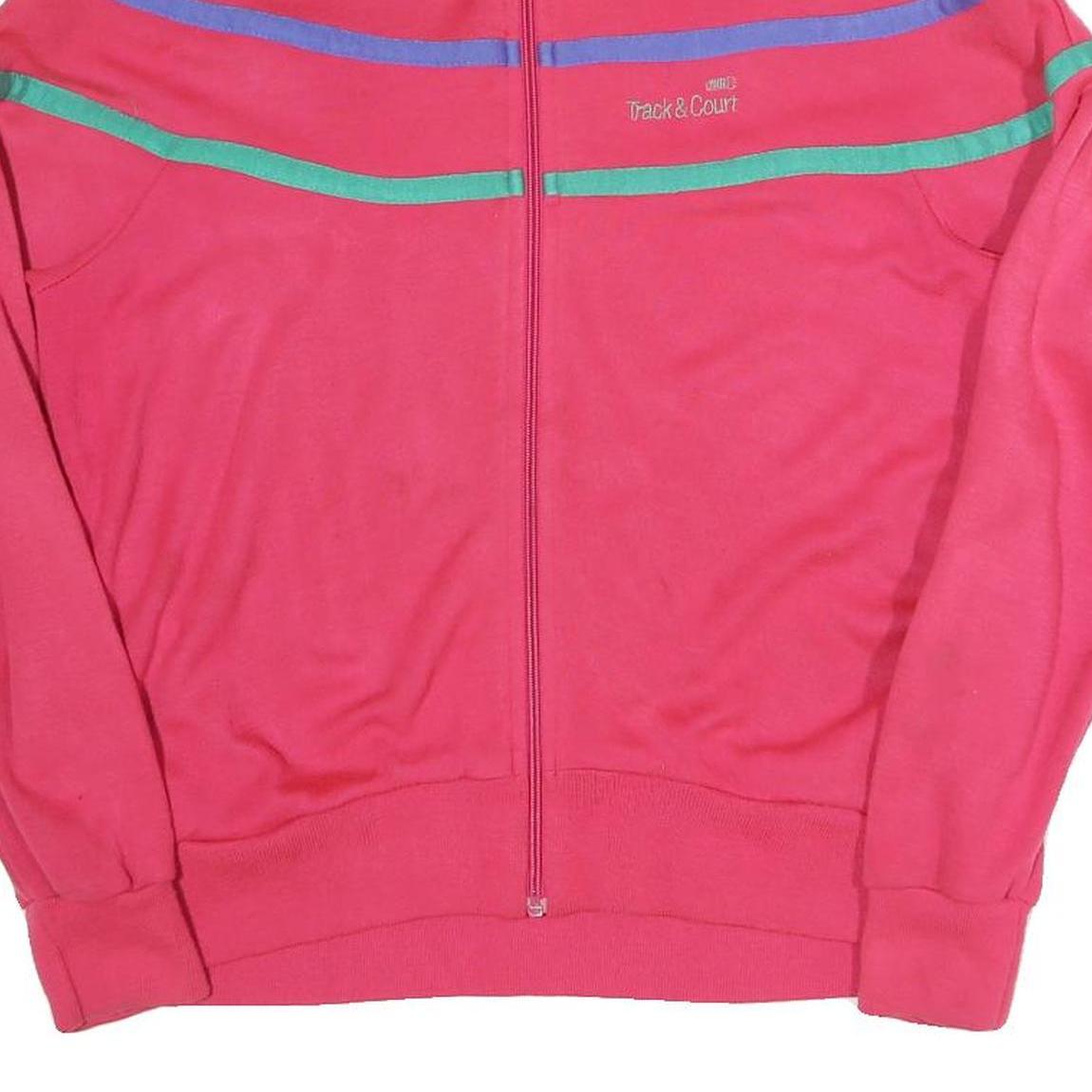 TRACK&COURT Womens Pink Cotton Blend Zip Jacket L Sport Casual Lightweight