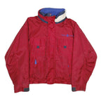 TOMMY HILFIGER Mens Red Nylon Jacket XL Windbreaker Zip Pocketed