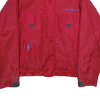 TOMMY HILFIGER Mens Red Nylon Jacket XL Windbreaker Zip Pocketed