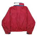 TOMMY HILFIGER Mens Red Nylon Jacket XL Windbreaker Zip Pocketed