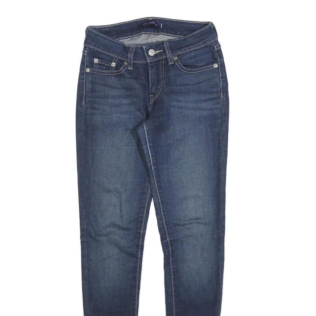 LEVI'S 535 Womens Jeans Blue Slim Skinny Denim Medium W24 L29 Stretch Zip