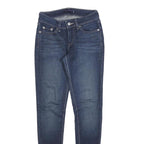 LEVI'S 535 Womens Jeans Blue Slim Skinny Denim Medium W24 L29 Stretch Zip
