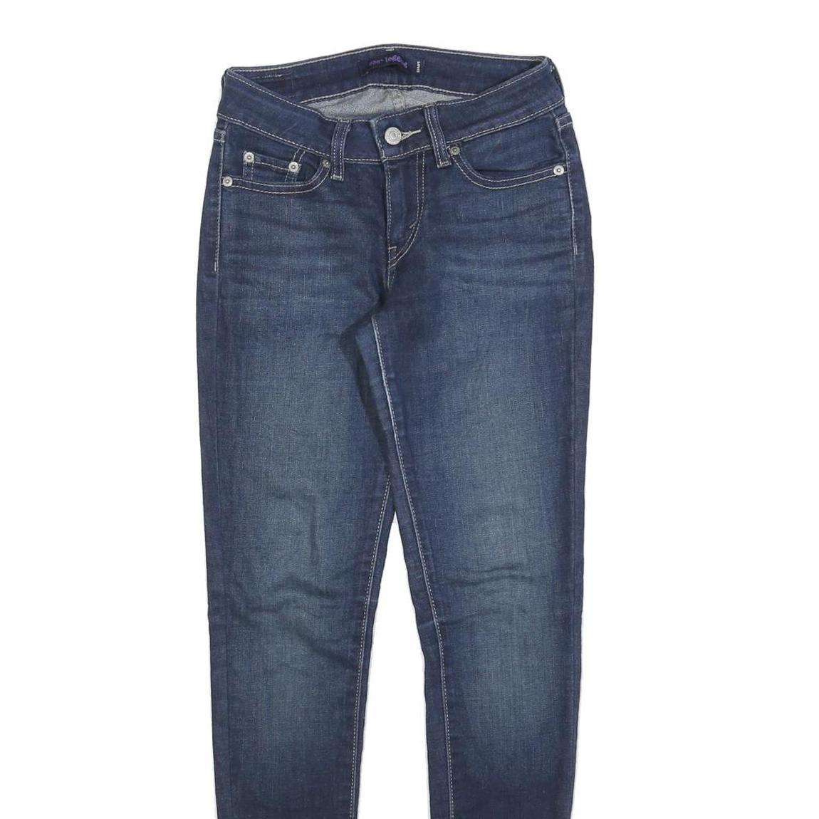 LEVI'S 535 Womens Jeans Blue Slim Skinny Denim Medium W24 L29 Stretch Zip