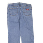 DICKIES Mens Jeans Blue Regular Straight Denim Medium W36 L30 Workwear Zip
