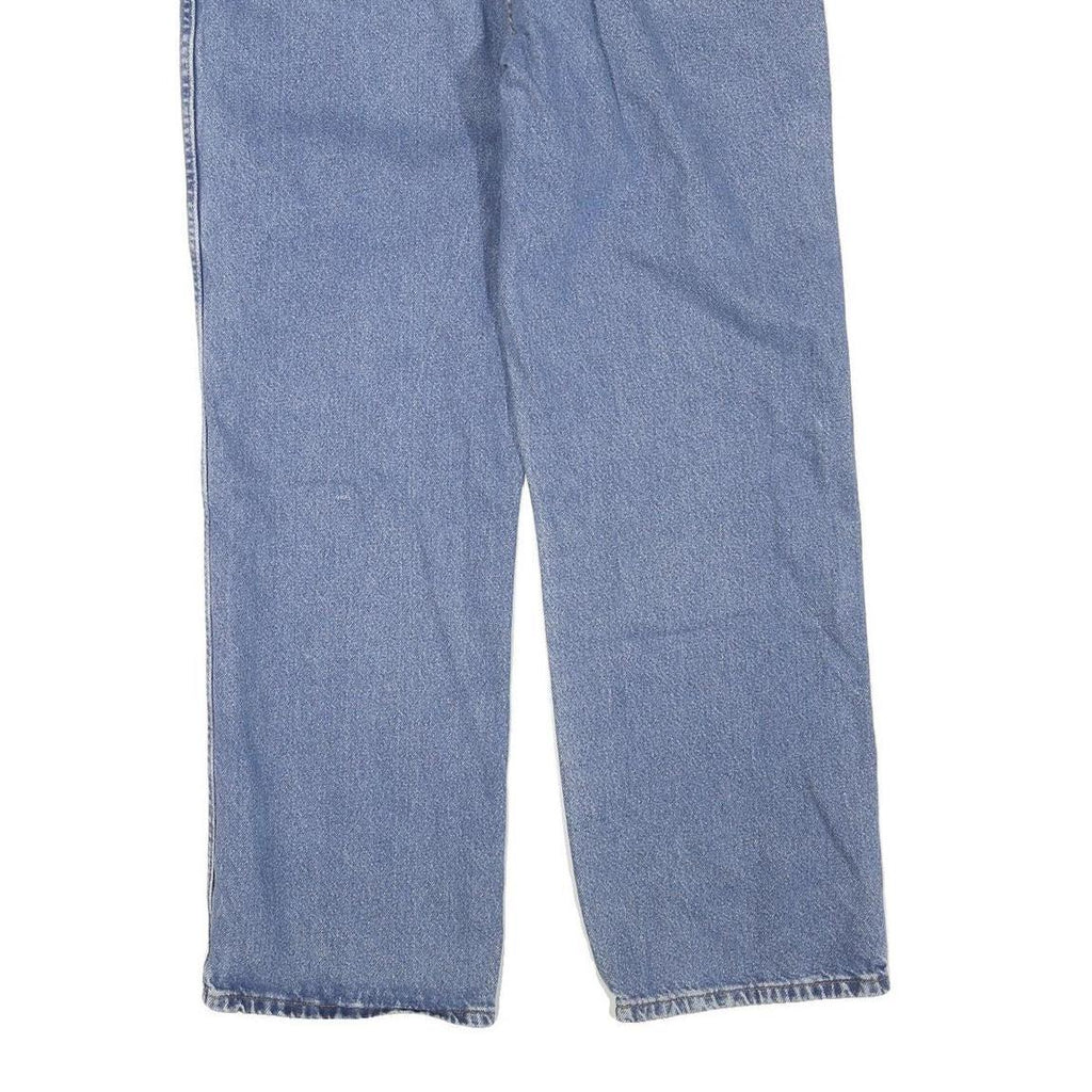 DICKIES Mens Jeans Blue Regular Straight Denim Medium W36 L30 Workwear Zip